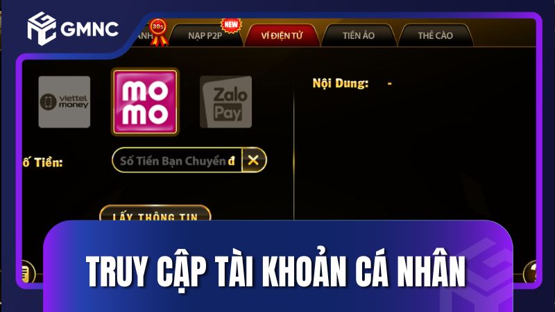 Truy cập tài khoản cá nhân